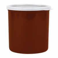Cambro CP12195 1 1/5 qt Salad Crock with Lid - Polypropylene, Reddish Brown