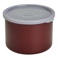 Cambro CP15195 1 1/2 qt Salad Crock with Lid - Polypropylene, Reddish Brown