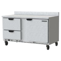 Beverage-Air WTRD60AHC-2-FIP 60" Worktop Refrigerator w/ 1 Door & 2 Drawers, , 115v