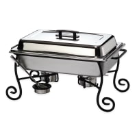 American Metalcraft CF1 Chafer Frame & Cup w/ Side Handle, Black/Wrought Iron