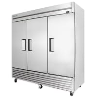 True T-72-HC 78 1/10" Three Section Reach In Refrigerator, (3) Left/Right Hinge Solid Doors, 115v