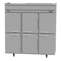 Beverage-Air HR3-1HS 78" Three Section Reach In Refrigerator, (6) Left/Right Hinge Solid Doors, 115v
