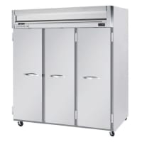 Beverage-Air HRP3-1S 78" Three Section Reach In Refrigerator, (3) Left/Right Hinge Solid Doors, 115v