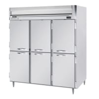 Beverage-Air HRPS3-1HS 78" Three Section Reach In Refrigerator, (6) Left/Right Hinge Solid Doors, 115v