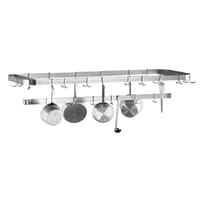 Advance Tabco SCT-48 48" Table-Mount Pot Rack w/ (12) Hooks, Stainless Steel