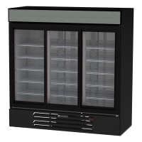Beverage-Air MMR66HC-1-B 75" MarketMax™ Three Section Glass Door Merchandiser - (3) Sliding...