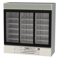 Beverage-Air MMR66HC-1-W 75" MarketMax™ Three Section Glass Door Merchandiser - (3) Sliding...