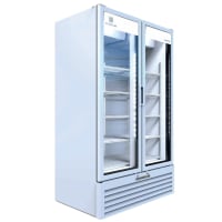 Beverage-Air MT49-1W 47 1/8" MarketMax™ Two Section Glass Door Merchandiser - (2) Left/Right Hinge Doors, White, 115v