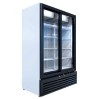 Beverage-Air MT53-1-SDW 54 1/4" MarketMax™ Two Section Glass Door Merchandiser - (2) Sliding...