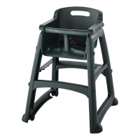 Rubbermaid FG780508DGRN 29 3/4" Stackable High Chair w/ Waist Strap &amp; Casters - Plastic, Dark Green
