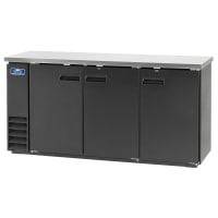 Arctic Air ABB72 73" Bar Refrigerator - 3 Swinging Solid Doors, Black, 115v