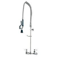 Krowne 17-108WL 36"H Wall Mount Pre Rinse Faucet - 1 1/5 GPM, Base with Nozzle