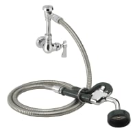 Krowne 19-101L 8"H Wall Mount Pre Rinse Faucet - 1 3/5 GPM, Base with Nozzle