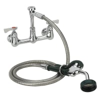 Krowne 19-108L 8"H Wall Mount Pre Rinse Faucet - 1 3/5 GPM, Base with Nozzle