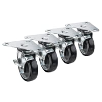 Krowne 28-161S Large Universal Triangle Plate Caster Set w/ 5" Wheels