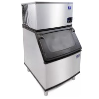 Manitowoc Ice IYP0450A/D400 478 lb Indigo NXT™ Half Cube Ice Machine w/ Bin - 365 lb Storage, Air...