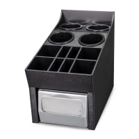 Dispense-Rite NLO-SWNH Condiment Organizer w/ (10) Bins - Black