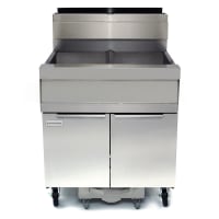 Dean SCFSM250G Gas Fryer - (2) 50 lb Vats, Floor Model, Natural Gas