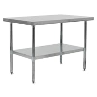 John Boos FBLG6024 60" 18 ga Work Table w/ Undershelf & 430 Series Stainless Flat Top