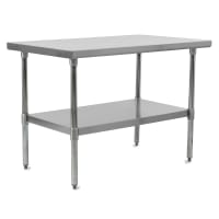John Boos FBLS6024 60" 18 ga Work Table w/ Undershelf & 430 Series Stainless Flat Top
