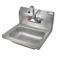 John Boos PBHS-W-1410-P Wall Mount Commercial Hand Sink w/ 14"L x 10"W x 5"D Bowl,...