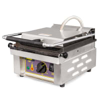 Equipex SAVOY Single Commercial Panini Press w/ Cast Iron Grooved Plates, 120v