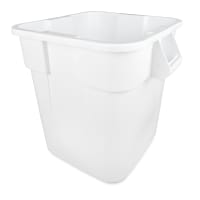 Rubbermaid FG352600WHT 28 gallon Brute Trash Can - Plastic, Square, Built-in Handles