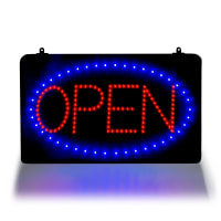 Update LED-OPEN Open Sign w/ Hanging Chain, LED, 21 5/8" x 13"
