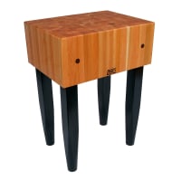 John Boos RN-LB2424 10" Cherry Top Butcher Block Work Table - 24"L x 24"D