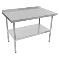 John Boos UFBLG7230 72" 18 ga Work Table w/ Undershelf & 430 Series Stainless Top, 1 1/2...