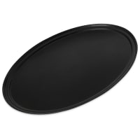 Carlisle Oval Griptite™ 2 Serving Tray - 31" x 24", Fiberglass, Black (3100GR2004)