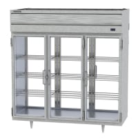 Beverage-Air PRD3-1BG-XDX 78" Three Section Pass Thru Refrigerator, (3) Left/Right Glass Doors, 115v