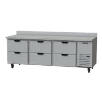 Beverage-Air WTRD93AHC-6 93" Worktop Refrigerator w/ (3) Section, 115v
