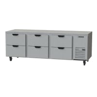 Beverage-Air UCRD93AHC-6 93" W Undercounter Refrigerator w/ (3) Section & (6) Drawer, 11...