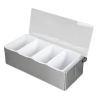 Update CD-4 Condiment Dispenser - (4)Compartments, 12x6x3 1/2" Stainless