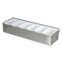 Update CD-6 Condiment Dispenser - (6)Compartments, 18x6x3 1/2" Stainless