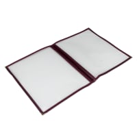 Update MCV-2RD Double Fold Menu Cover - 9 1/4x12" Transparent/Red