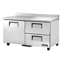True TWT-60D-2-HC 60" Worktop Refrigerator w/ 1 Door &amp; 2 Drawers, 115v