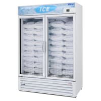 Turbo Air TGIM-49W-N 54" Indoor Ice Merchandiser w/ Bottom Mount Compressor - Glass Door, 11...