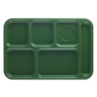 Cambro 10146CW119 Plastic Rectangular Tray w/ (6) Compartments, 10" x 14 1/2", Sherwood...