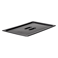 Cambro 10CWCH110 Camwear Food Pan Cover - Full Size, Flat, Handle, Black