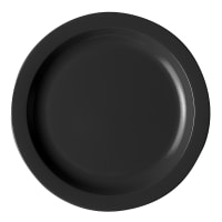 Cambro 10CWNR110 10" Round Plastic Dinner Plate, Black