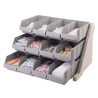 Cambro 12RS12480 Condiment Organizer w/ (12) Bins - Gray