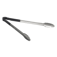 Update TOPP-16 16"L Stainless Utility Tongs, Black