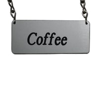 Service Ideas Rectangular Coffee Food Service Chain Label - 1 1/2" x 3 1/2", Silver (ID...