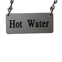 Service Ideas Rectangular Hot Water Food Service Chain Label - 1 1/2" x 3 1/2", Silver...