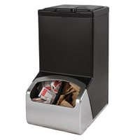 San Jamar MODBFD Condiment Organizer w/ (2) Bins - Black/Silver