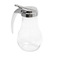 Vollrath 214 14 oz Dripcut® Teardrop Dripcut Server - Glass, Chrome Top