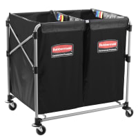 Rubbermaid 1881781 Laundry Cart w/ Collapsible Basket, 35 7/10" L x 24 1/10" W x 34&quo...