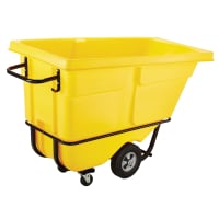 Rubbermaid FG131500YEL 1 cu yd Trash Cart w/ 1250 lb Capacity, Yellow